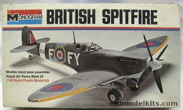 Monogram 1/48 British Spitfire IX - White Box, 6801 plastic model kit